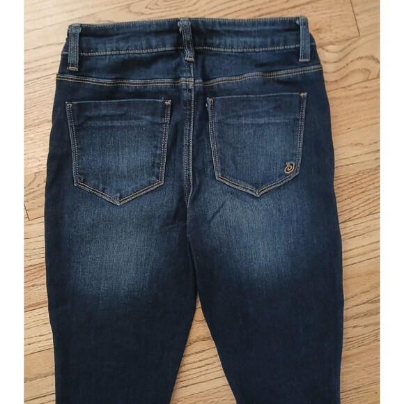 Indigo Rein Women's Button Fly Dark Wash Jeans Size 3 Pockets Stretch - Picture 8 of 13